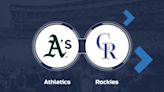 Athletics vs. Rockies Series Viewing Options - May 21-23