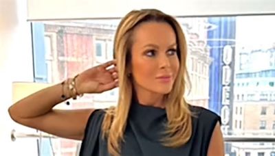 Amanda Holden flashes bare midriff as she admits 'I forgot to wear a bra' in cheeky clip