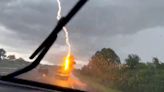 Woman Captures Lightning Striking Her Husband’s Truck in Wild Video