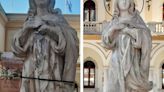 La restauración de la Inmaculada Concepción de los jardines Saccone, finalizada