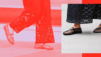 Expensive fishnet flats are the reigning ugly shoes of the summer