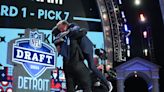 Alabama's JC Latham picks up Roger Goodell in bear hug after Titans take him at No. 7 in 2024 NFL Draft