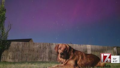 Colorful aurora images in central NC from geomagnetic storm