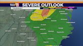 Mild overnight, a few strong to severe t-storms are possible Thursday afternoon