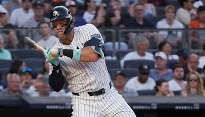 Aaron Judge out of Yankees' lineup against Orioles, one night after getting hit on hand by pitch