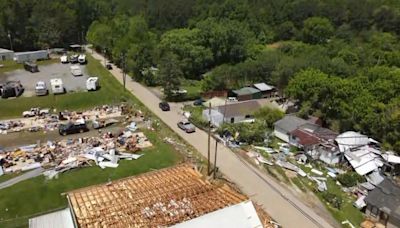 Photos, video show damage as communities clean up behind Gilmer County tornado