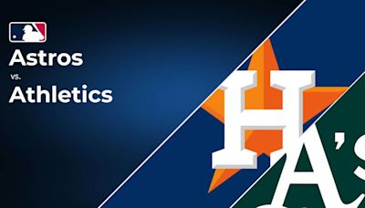 How to Watch the Astros vs. Athletics Game: Streaming & TV Channel Info for Sept. 12