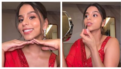 Suhana Khan shares video of her 'getting ready in a rush' for Diwali party; reveals easy makeup tips