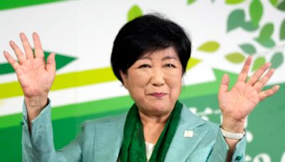 Tokyo Gov. Koike wins a third four-year term as head of Japan's influential capital