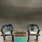 二手 明陶瓷桌椅（） 古玩 老物件 擺件【靜心隨緣】1463