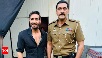 Telugu star Ajay joins Rohit Shetty's cop universe with 'Singham Again'; poses with Ajay Devgan | - Times of India