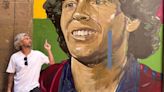 Un artista argentino busca hacer diez murales de Maradona alrededor del mundo