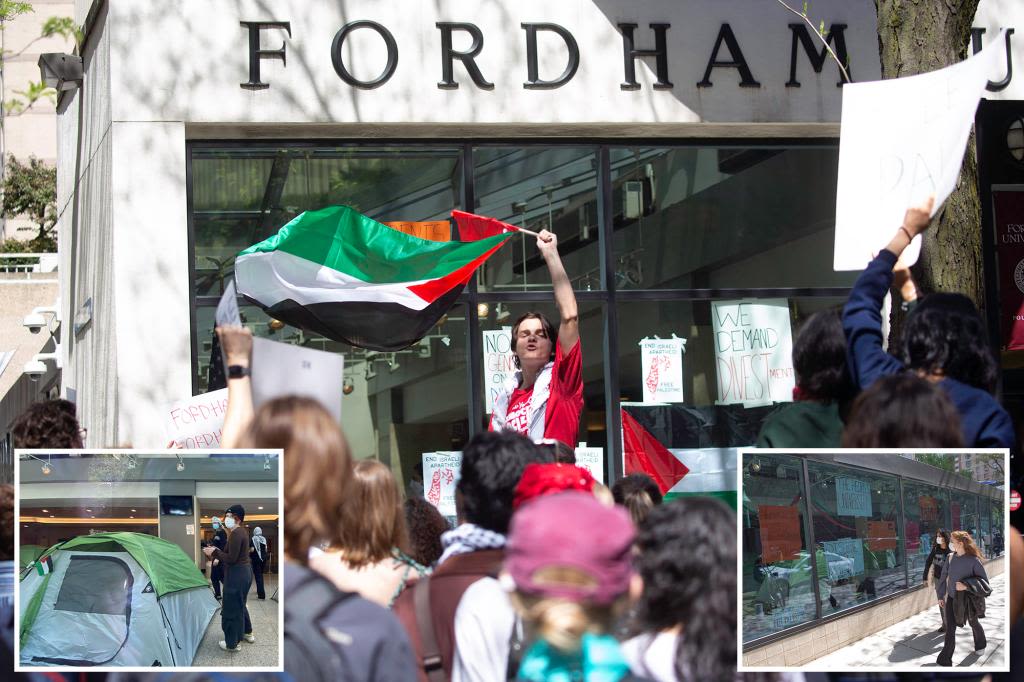 Fordham Lincoln Center anti-Israel encampment egged on by Columbia arrests: student