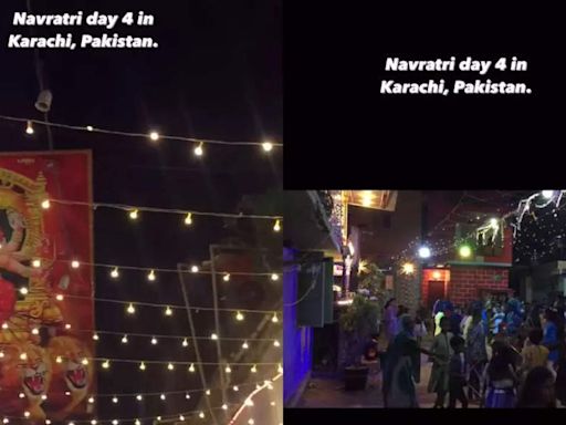 Watch: Pakistani influencer shares vibrant Navratri celebrations in Karachi; video goes viral | - Times of India