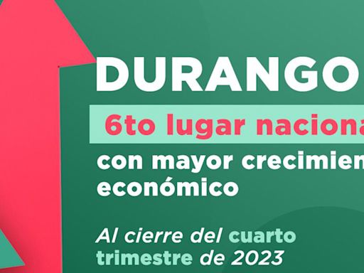 Durango, entre los estados con mayor crecimiento de la actividad económica