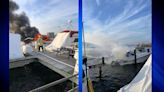 Fire crews respond to boat fire in Somerville
