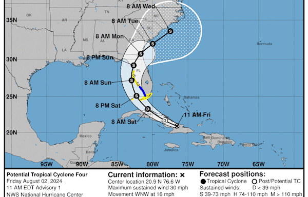 Hurricane forecasters expect Tropical Storm Debby to form, drench Florida