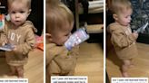 Babbling 1-year-old takes nonsensical phone call very seriously