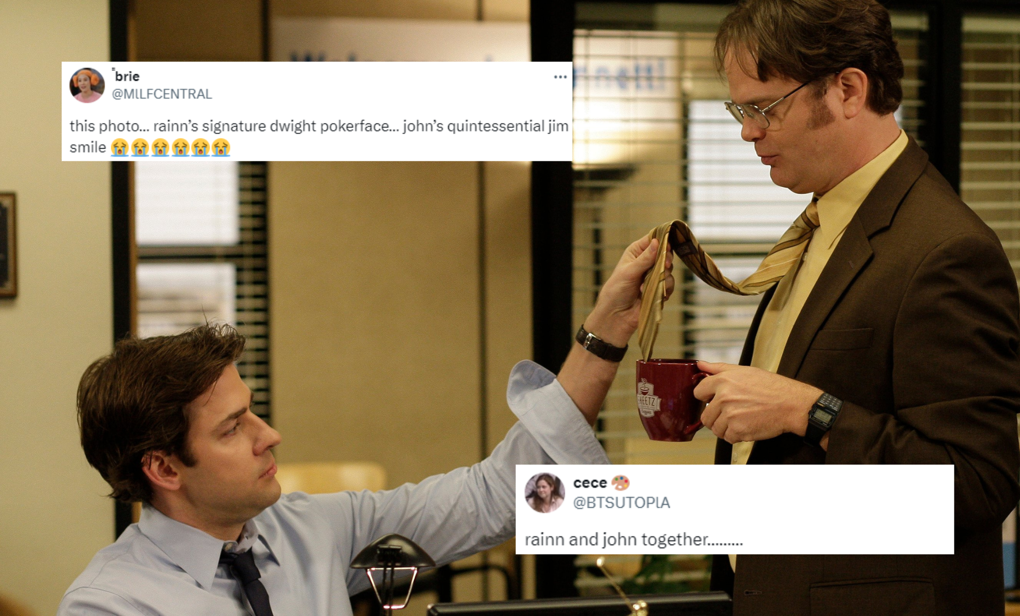 ‘The Office’: John Krasinski and Rainn Wilson win the internet with an impromptu Jim and Dwight meet-up; See pics