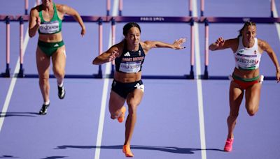 Katarina Johnson-Thompson leads Olympic heptathlon after first morning