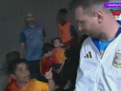 Copa América 2024: el tierno pedido de un niño a Lionel Messi segundos antes de entrar a la cancha