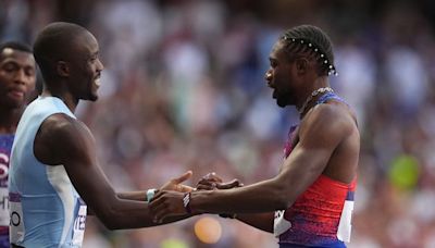 Noah Lyles misses out on Olympic sprint double as Botswana’s Letsile Tebogo takes 200m gold