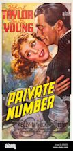 PRIVATE NUMBER, from left: Loretta Young, Robert Taylor, 1936, TM and ...