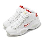 Reebok 籃球鞋 Question Mid Dr J 男鞋 白 紅 緩震 Iverson 運動鞋 GX0230