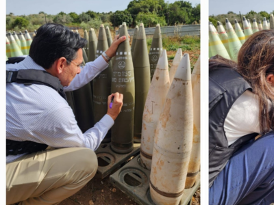 Nikki Haley signs Israeli artillery shells with 'Finish Them!' during visit