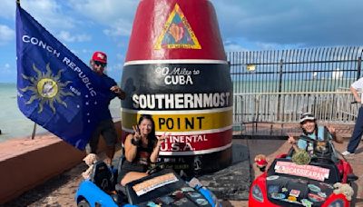 They made it! Women traveling 500 miles down Florida’s East Coast in toy cars arrive in Key West