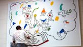 Keith Haring Painted This Mural on the Wall of an Iowa Elementary School Library