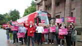Inverclyde's Labour election candidate welcomes party's battle bus to Greenock