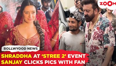 Shraddha Kapoor poses at ‘Stree 2’ song launch | Sanjay Dutt clicks selfie with fans