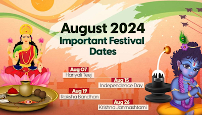 Festivals in August 2024: Complete List of Important Dates, Hindu Vrat Timings, and More