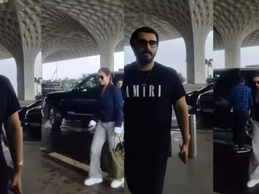 Watch: Amidst breakup rumours, Arjun Kapoor and Malaika Arora seen separately at the airport | Hindi Movie News - Times of India