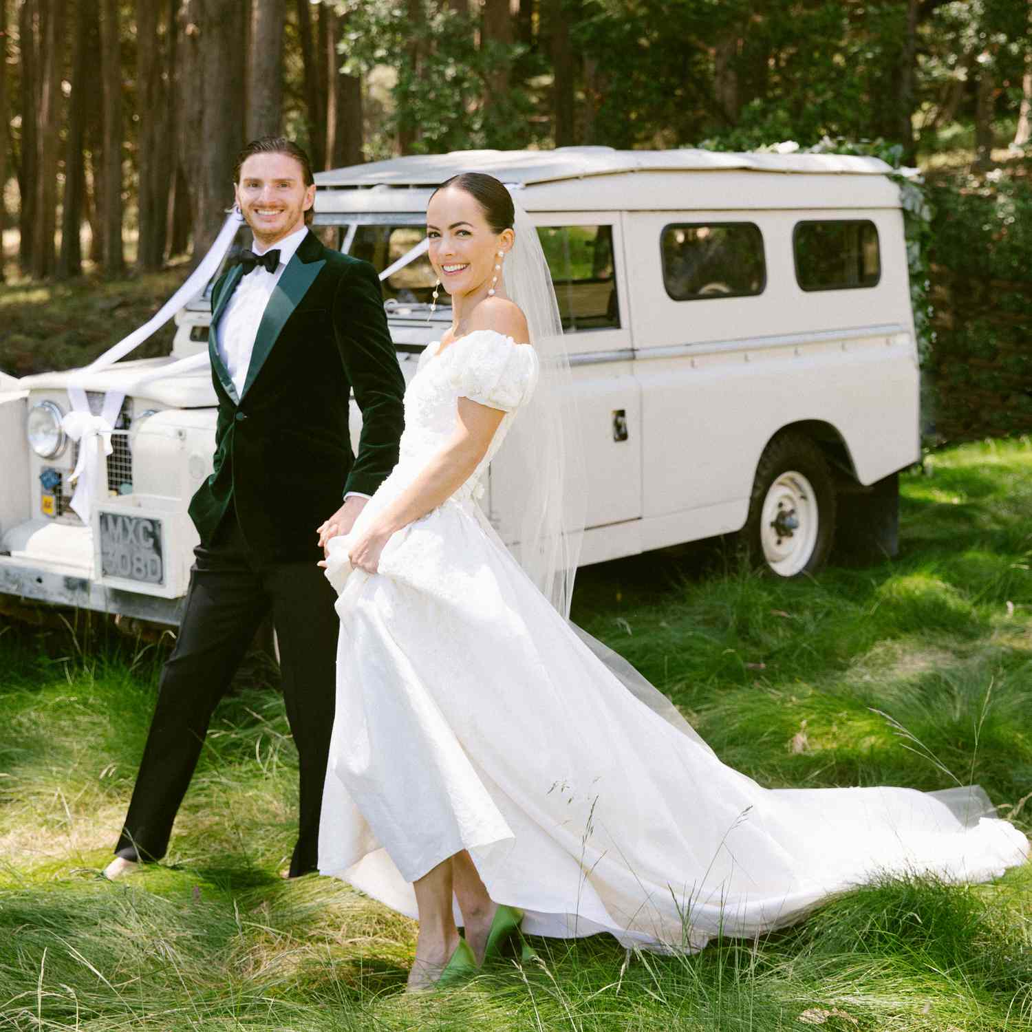 At This Moss-Filled Woodland Celebration, the Bride Wore Her Mom’s Wedding Dress and Carried a Garlic Bouquet