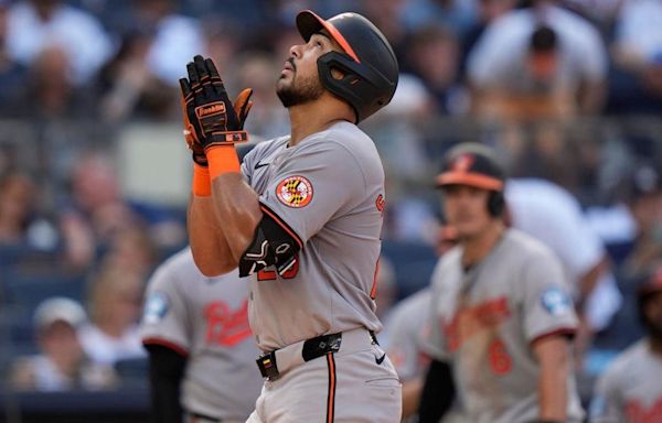 Baltimore Orioles club New York Yankees, 17-5, with 10 extra base hits