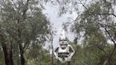 Look: Australia's famous 'Chrome Gnome' moved to new sculpture park home