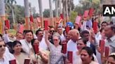 INDIA's "Save Constitution" Protest As Parliament Meets After Poll Result