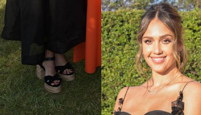 Jessica Alba Gets Summer-Ready in Platform Espadrilles at Spotify’s Cannes Lions Event