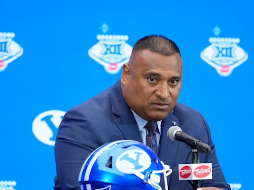 A more resolved, somewhat defiant Kalani Sitake took the stage at Big 12 football media day Wednesday