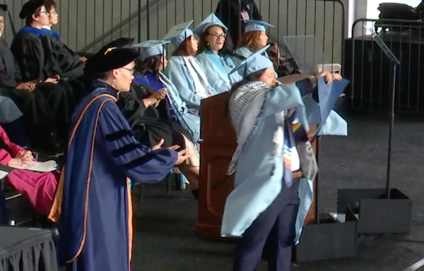 Columbia University Student Allegedly Ripped Diploma in Pro-Palestine Display at Graduation Ceremony