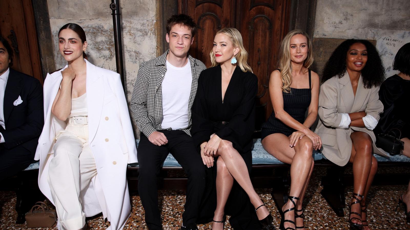 Kate Hudson and son Ryder sit front row at Max Mara Resort 2025 show