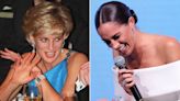 Meghan Markle Wears Princess Diana's Dazzling Aquamarine Ring to Accept Humanitarian Award