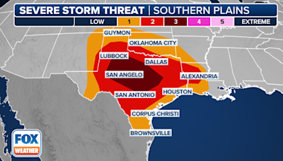 Texas in bullseye for severe weather threat on Tuesday