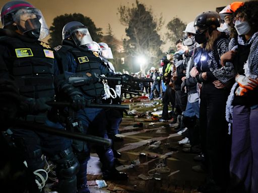 Campus protests live: Police clear UCLA encampment and arrest over 130 Gaza demonstrators