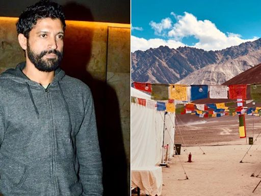 Farhan Akhtar drops glimpse of ’a quiet base’ from sets of ’120 Bahadur’ in Ladakh