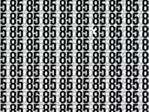 You've got 20/20 vision if you spot the odd number in this image in 9 seconds