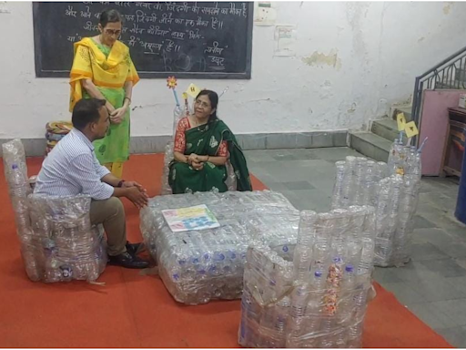 Jabalpur Teacher Turns Trash Into Treasure, Crafts Furniture From Plastic Bottles