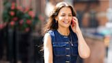 Katie Holmes nails a double-denim spring look